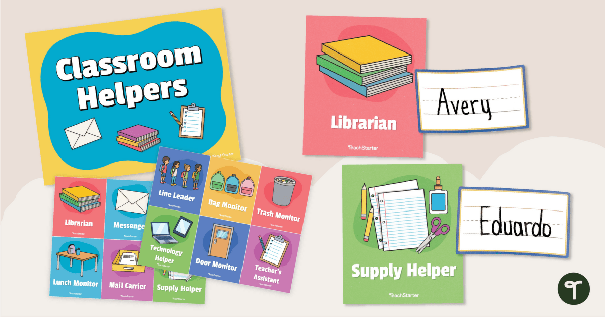 Classroom Helpers Bulletin Board Design Set teaching resource