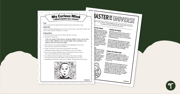 Preview image for 'My Curious Mind' Growth Mindset Art Activity - teaching resource