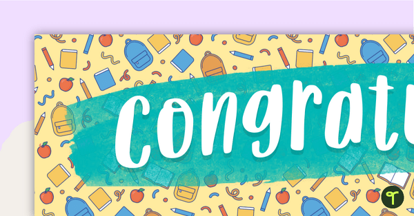 Go to Congratulations! Display Banner teaching resource