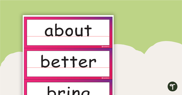 Go to Sight Word Cards - Dolch Year 3 teaching resource