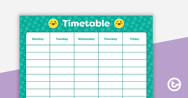 Go to Emoji - Weekly Timetable teaching resource