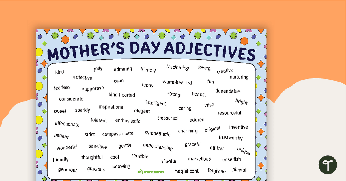 What's the Word? Mother's Day Descriptive Words teaching resource