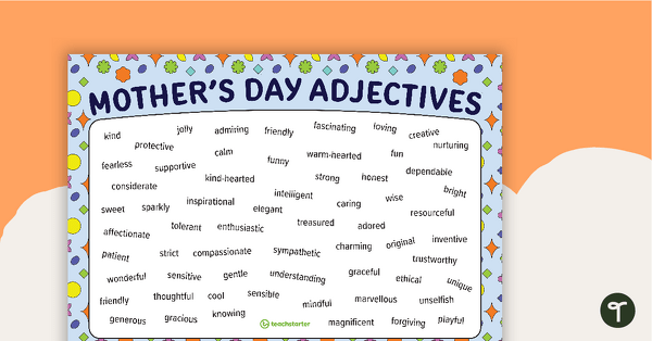 Preview image for Mother's Day Adjectives Poster - teaching resource