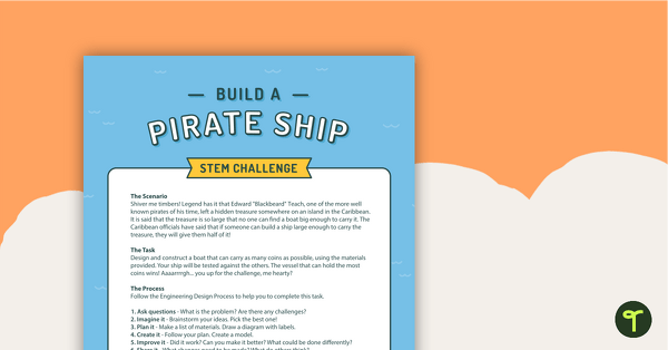 Preview image for Build a Pirate Ship STEM Challenge - Upper Years - teaching resource