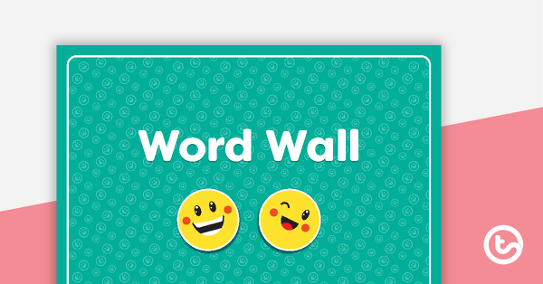 Emoji - Word Wall Template teaching resource