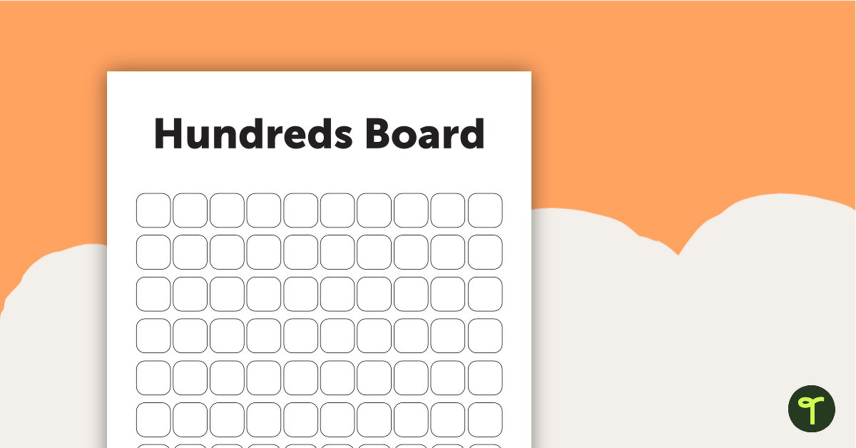 Hundreds Board – Blank teaching resource