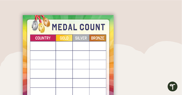 Go to Olympic Medal Count - Poster teaching resource