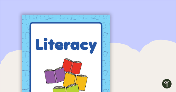 Literacy Book Cover - Version 2 teaching resource