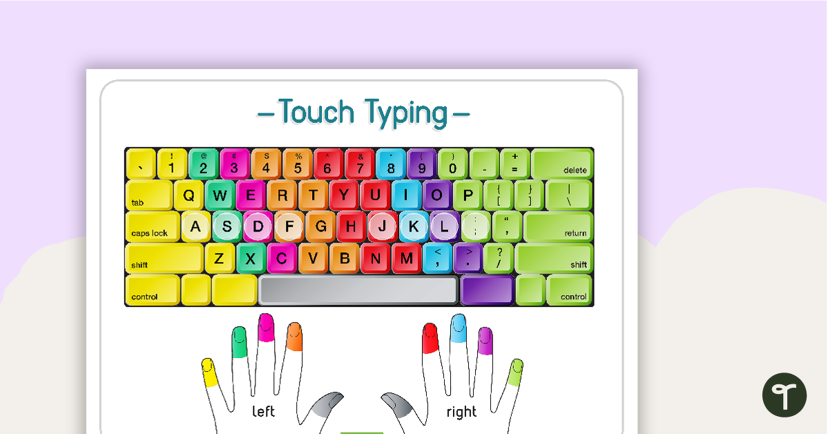 Touch Typing Poster teaching resource
