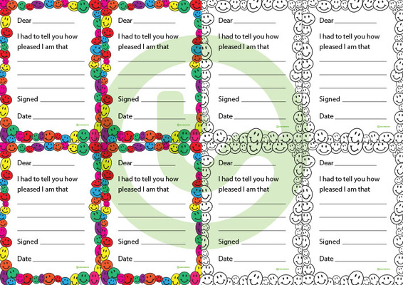 Positive Parent Notes - Smiley Faces teaching resource