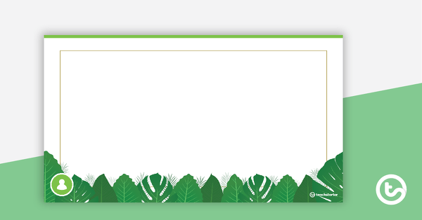 Lush Leaves White – PowerPoint Template teaching resource