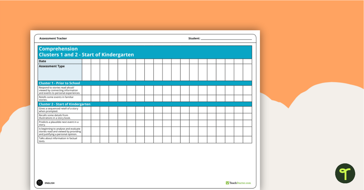 Literacy Assessment Tracker - Comprehension (NSW) teaching resource