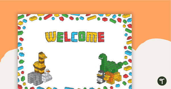 Preview image for Block Beasties - Welcome Sign and Name Tags - teaching resource