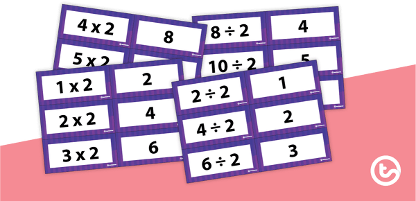 Go to Multiplication and Division Facts Flashcards - Multiples of 2 teaching resource