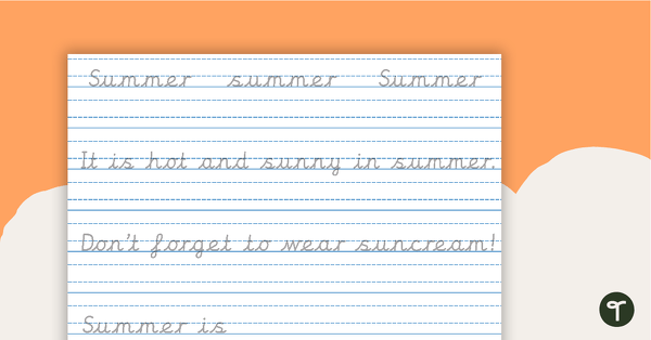 Go to Season Handwriting Sheets teaching resource