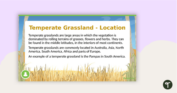 Preview image for Temperate Grassland PowerPoint - teaching resource