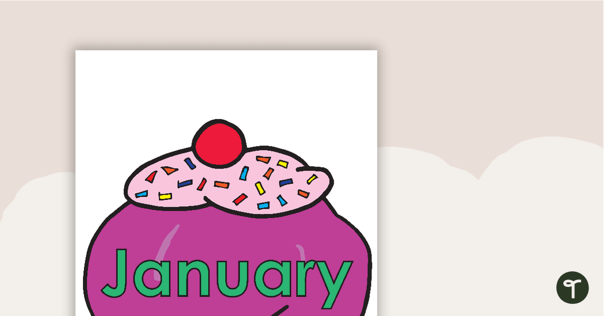 Cupcake Birthday Chart teaching resource