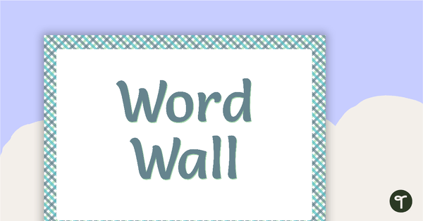 Go to Green Tartan - Word Wall Template teaching resource