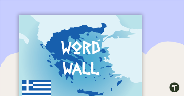 Go to Greece - Word Wall Template teaching resource