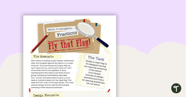 Preview image for Fractions Maths Investigation - Fly That Flag! - teaching resource
