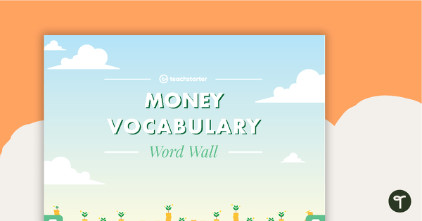 Go to Money Word Wall Vocabulary teaching resource
