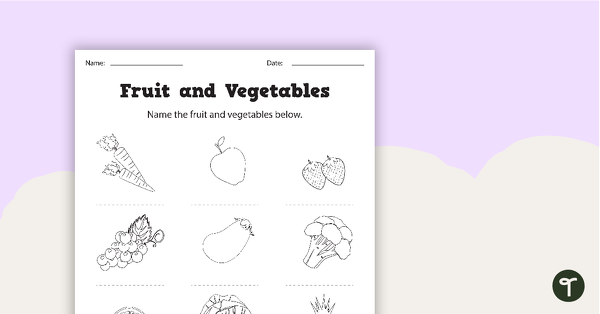 Go to Naming Fruit and Vegetables Worksheet teaching resource