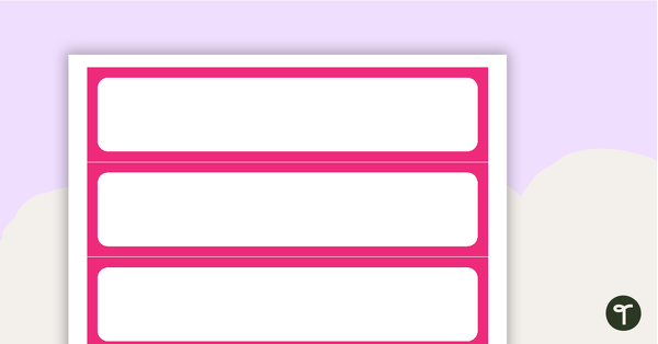 Preview image for Plain Pink - Tray Labels - teaching resource