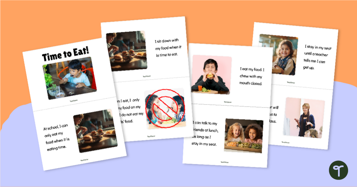 Time To Eat – Lunch Procedures Mini Book teaching resource