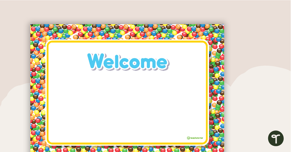 Go to Chocolate Buttons - Welcome Sign and Name Tags teaching resource