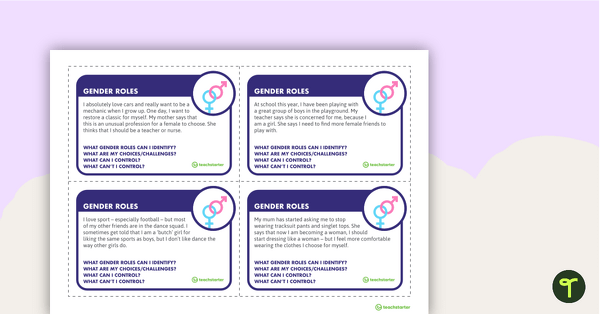 Image of Social Strategies Gender Roles - Task Cards