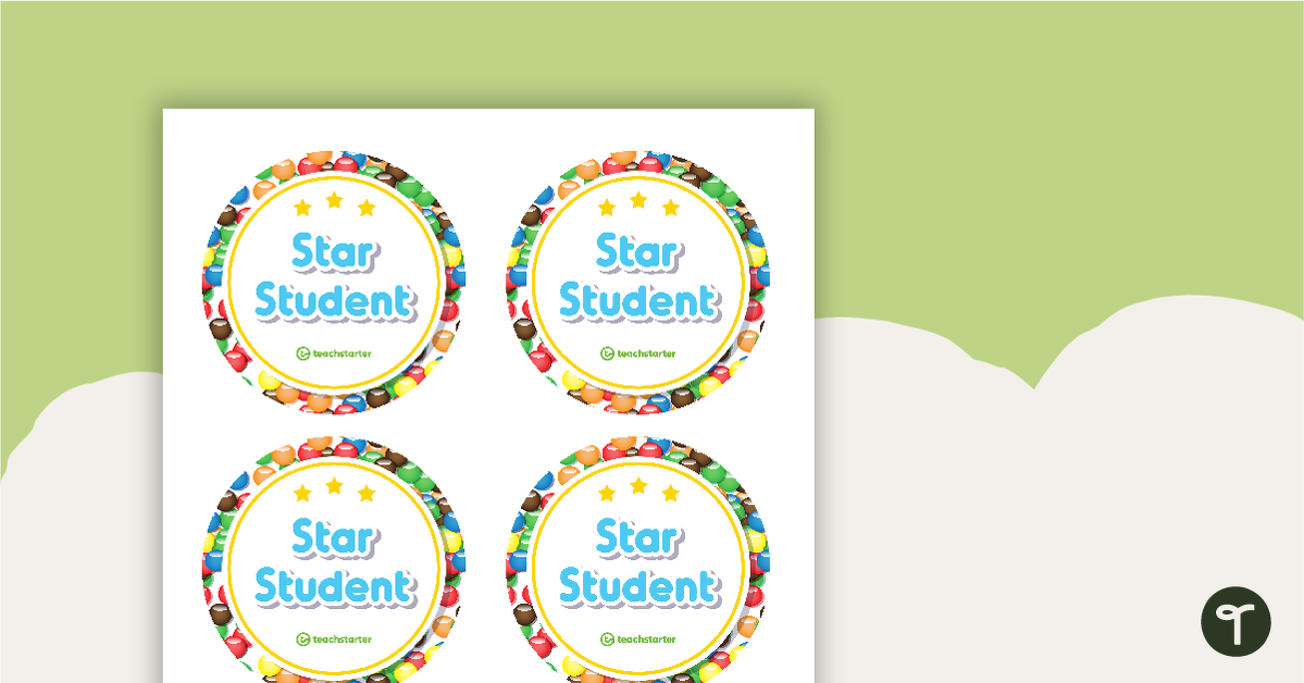 Chocolate Buttons - Star Student Badges teaching resource