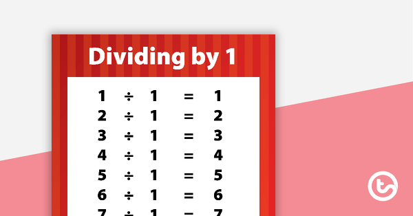 Division Facts Posters - 1-12 teaching resource