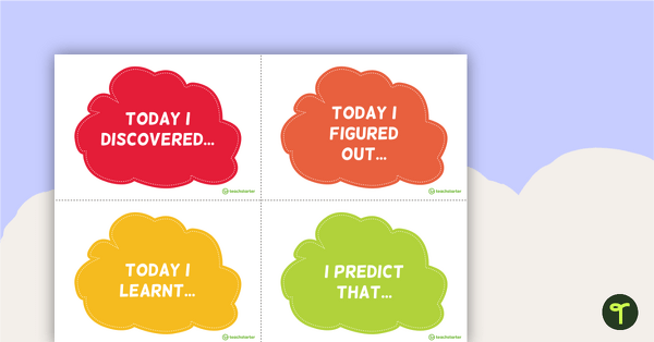 Go to Reflective Thinking Sentence Starter Cards teaching resource