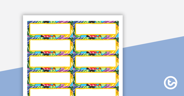 Preview image for Crayons - Name Tags - teaching resource