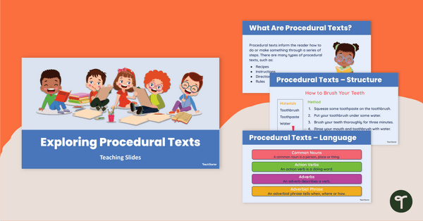 Preview image for Exploring Procedural Texts PowerPoint - teaching resource