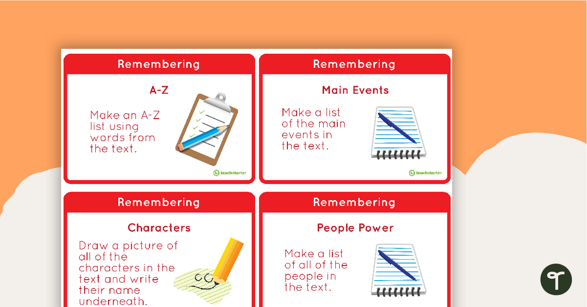 Bloom's Taxonomy Fast Finisher Task Cards - Lower Grades teaching resource