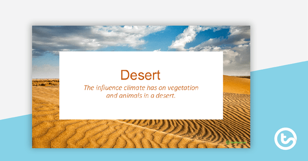 Preview image for Desert PowerPoint - teaching resource