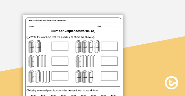 number and place value worksheets year 1 teach starter