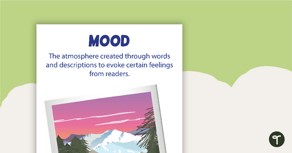Go to Mood - Literary Element Poster teaching resource