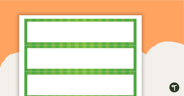 Green Stripes - Tray Labels teaching resource