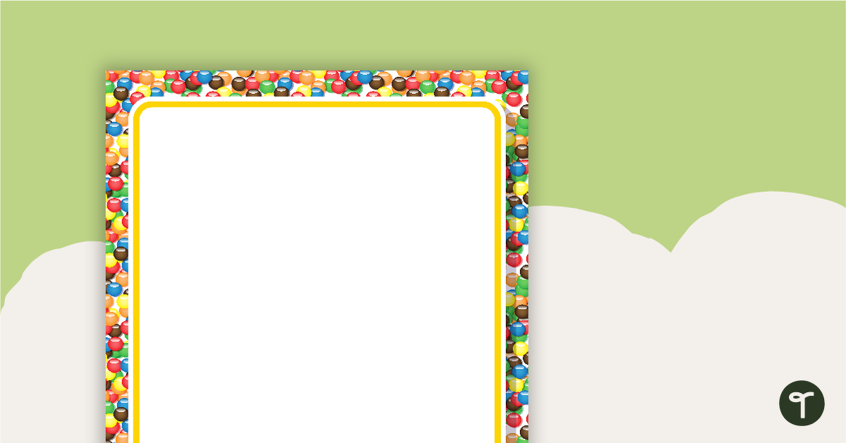 Chocolate Buttons - Portrait Page Border teaching resource
