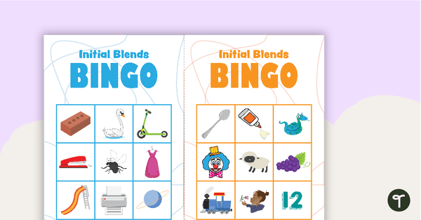 Initial Blends Bingo teaching resource