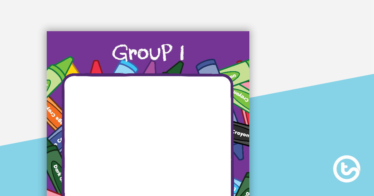 Crayons - Grouping Posters teaching resource