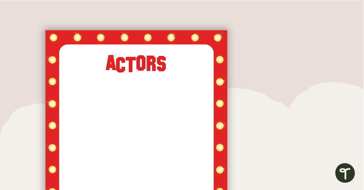 Hollywood - Grouping Posters teaching resource