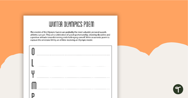 Winter Olympics Worksheets teaching resource