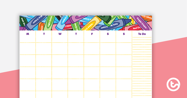 Preview image for Crayons - Monthly Overview - teaching resource