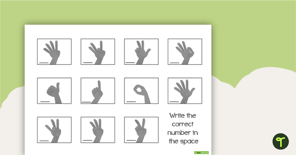 Numbers in American Sign Language Poster — Numbers 0–10 teaching resource
