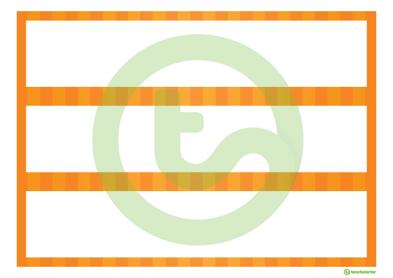 Orange Stripes - Tray Labels teaching resource