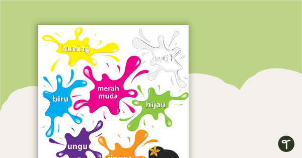 Colours - Indonesian Language Poster teaching resource