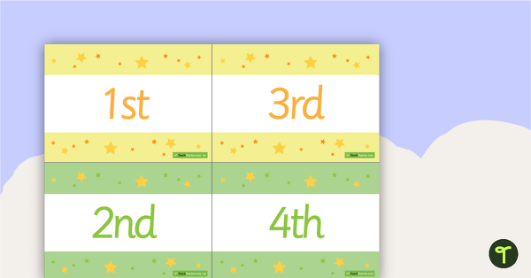 Go to Ordinal Numbers Flashcards teaching resource